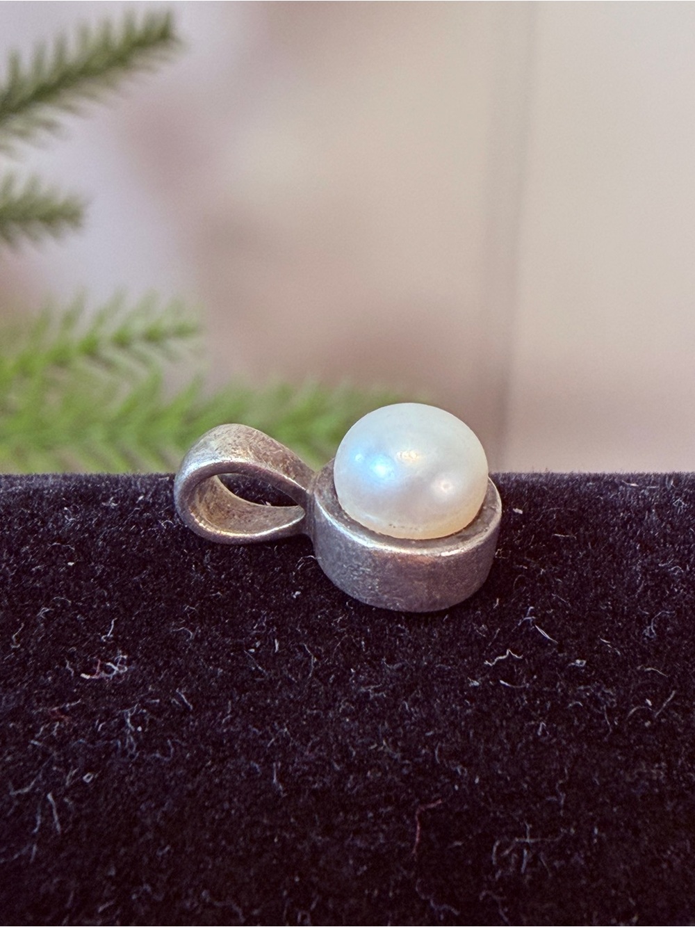 Tashi Freshwater Pearl Pendant: 925 Sterling Silver Necklace, Tiny Pearl Charm